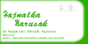 hajnalka marusak business card